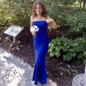 Luxury Bridesmaid Dress (Royal Blue)
